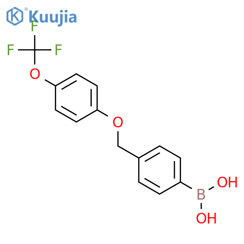 (4-((4-(Trifluoromethoxy)phenoxy)methyl)phenyl)boronic acid structure