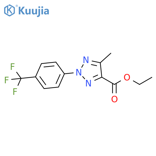 ethyl 5-methyl-2-(4-(trifluoromethyl)phenyl)-2H-1,2,3-triazole-4-carboxylate structure