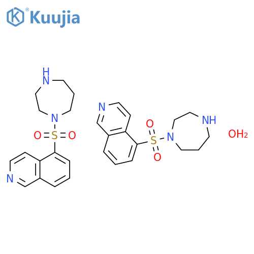 1H-1,4-Diazepine, hexahydro-1-(5-isoquinolinylsulfonyl)-, hydrate (2:1) structure