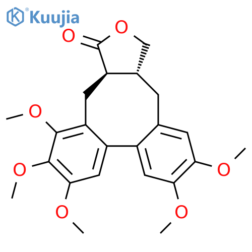 Dibenzo[4,5:6,7]cycloocta[1,2-c]furan-1(3H)-one,3a,4,13,13a-tetrahydro-6,7,10,11,12-pentamethoxy-, (3aR,8aR,13aR)-rel-(+)- structure