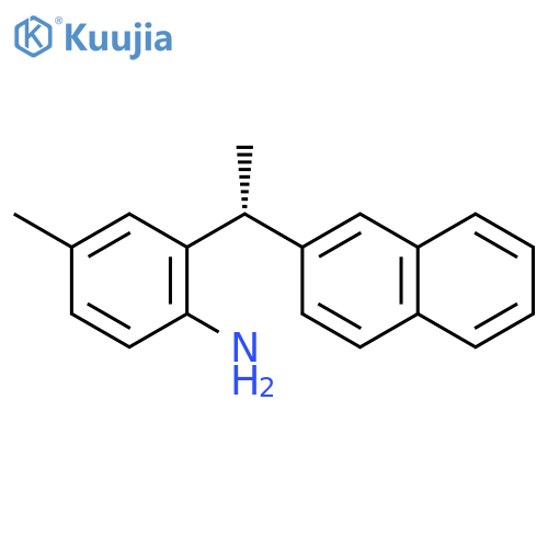 BENZENAMINE, 4-METHYL-2-[(1R)-1-(2-NAPHTHALENYL)ETHYL]- structure