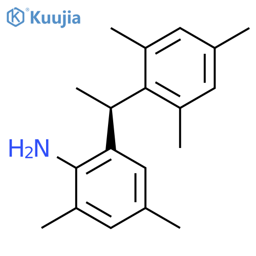 Benzenamine, 2,4-dimethyl-6-[(1S)-1-(2,4,6-trimethylphenyl)ethyl]- structure
