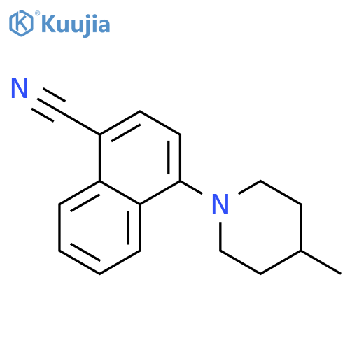 1-Naphthalenecarbonitrile, 4-(4-methyl-1-piperidinyl)- structure