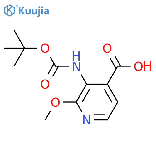 Methyl 3-(tert-butoxycarbonylamino)-2-methoxyisonicotinate structure