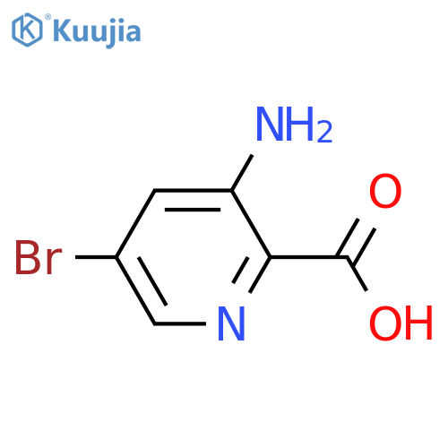 3-amino-5-bromo-pyridine-2-carboxylic acid structure