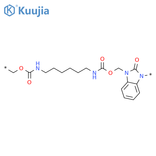 Poly[(2-oxo-1H-benzimidazole-1,3(2H)-diyl)methyleneoxycarbonylimino-1,6-hexanediyliminocarbonyloxymethylene] structure