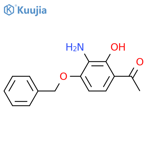 1-[3-amino-4-(benzyloxy)-2-hydroxyphenyl]ethan-1-one structure
