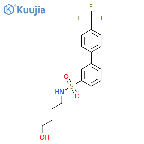 [1,1'-Biphenyl]-3-sulfonamide, N-(4-hydroxybutyl)-4'-(trifluoromethyl)- structure