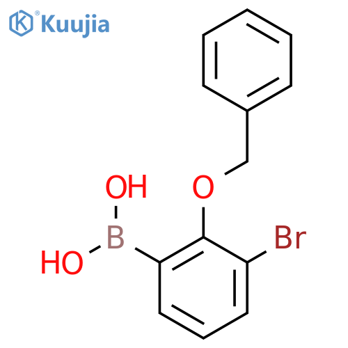 3-Bromo-2-(phenylmethoxy)phenylboronic acid structure