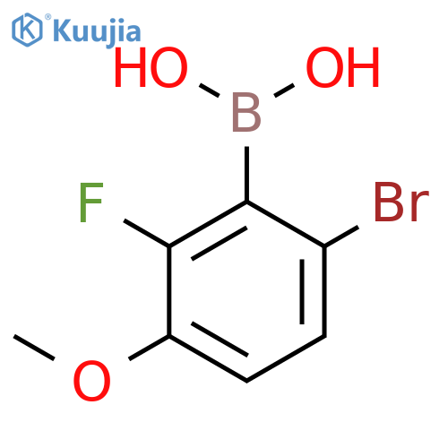 6-Bromo-2-fluoro-3-methoxyphenylboronic acid structure