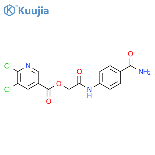 2-[[4-(Aminocarbonyl)phenyl]amino]-2-oxoethyl 5,6-dichloro-3-pyridinecarboxylate structure
