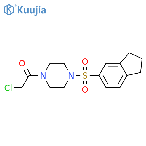 2-chloro-1-4-(2,3-dihydro-1H-indene-5-sulfonyl)piperazin-1-ylethan-1-one structure