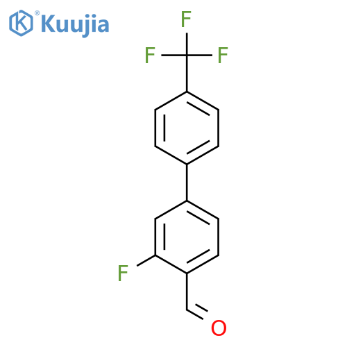 [1,1'-Biphenyl]-4-carboxaldehyde, 3-fluoro-4'-(trifluoromethyl)- structure