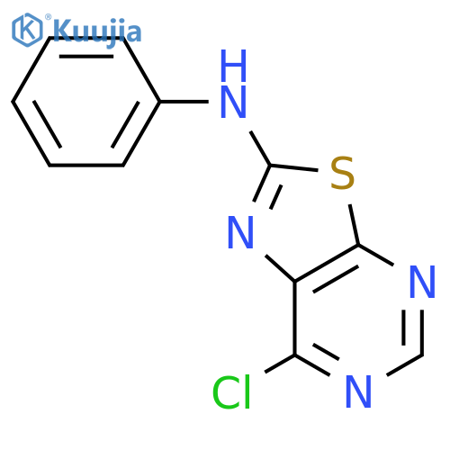 Thiazolo[5,4-d]pyrimidin-2-amine,7-chloro-N-phenyl- structure