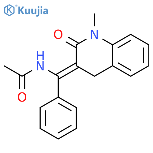 Acetamide,N-[(Z)-(1,4-dihydro-1-methyl-2-oxo-3(2H)-quinolinylidene)phenylmethyl]- structure