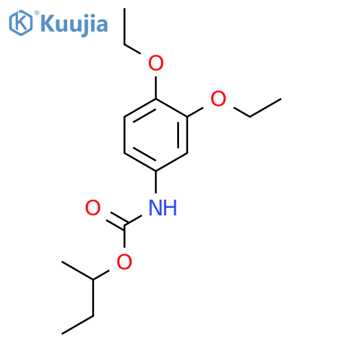 Carbamic acid, (3,4-diethoxyphenyl)-, 1-methylpropyl ester structure