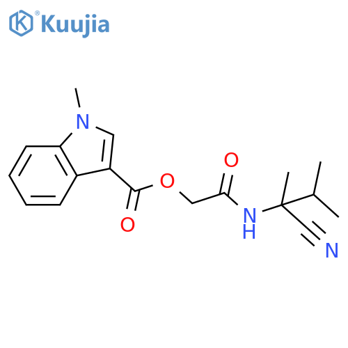 [(1-cyano-1,2-dimethylpropyl)carbamoyl]methyl 1-methyl-1H-indole-3-carboxylate structure