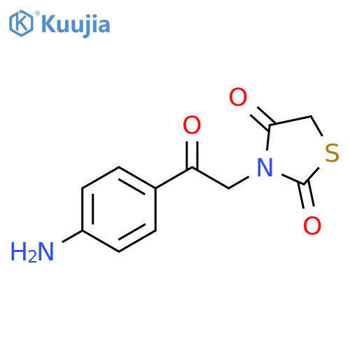 3-2-(4-aminophenyl)-2-oxoethyl-1,3-thiazolidine-2,4-dione structure