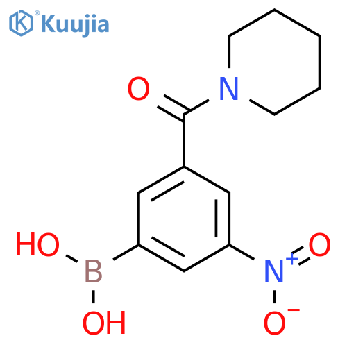 (3-Nitro-5-(piperidine-1-carbonyl)phenyl)boronic acid structure