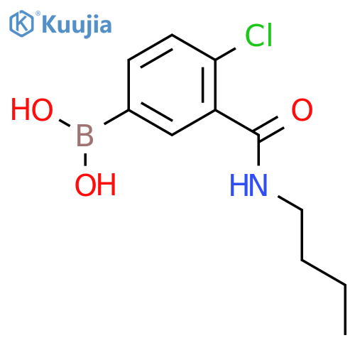 4-Chloro-3-(n-butylaminocarbonyl)phenylboronic acid structure