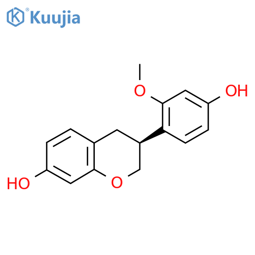 (3S)-3-(4-hydroxy-2-methoxyphenyl)-3,4-dihydro-2H-chromen-7-ol structure