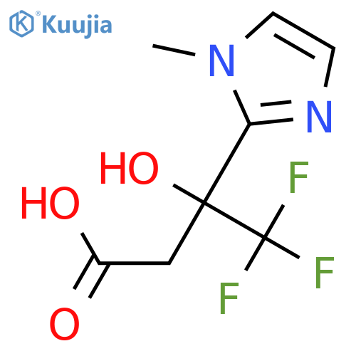 4,4,4-trifluoro-3-hydroxy-3-(1-methyl-1H-imidazol-2-yl)butanoic acid structure