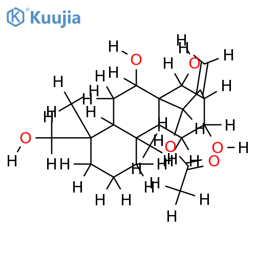 7alpha,12alpha,14beta,18-tetrahydroxy-15beta-acetoxy-ent-kaur-16-ene structure