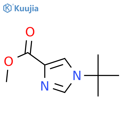 1-(1,1-dimethylethyl)-1H-Imidazole-4-carboxylic acid methyl ester structure