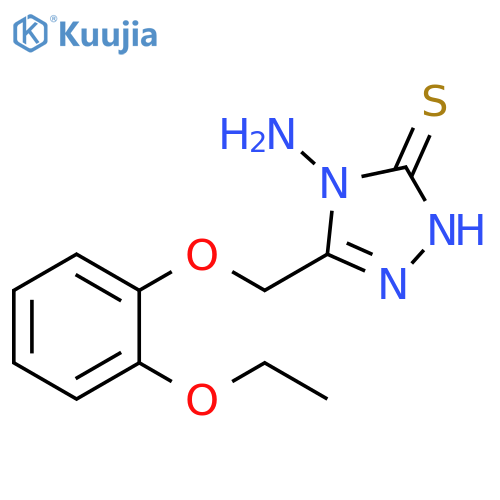 4-amino-5-(2-ethoxyphenoxymethyl)-4H-1,2,4-triazole-3-thiol structure