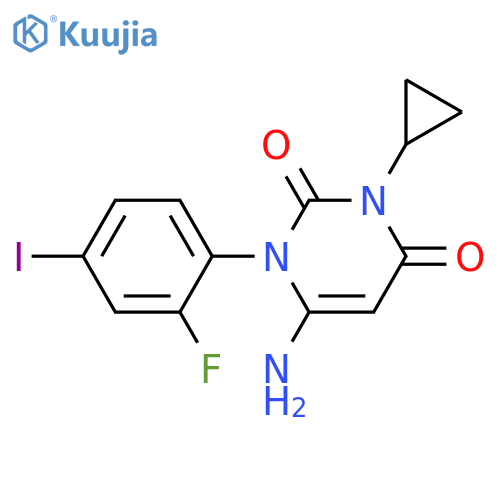 6-Amino-3-cyclopropyl-1-(2-fluoro-4-iodophenyl)pyrimidine-2,4(1H,3H)-dione structure