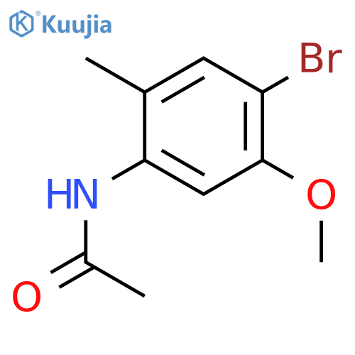 N-(4-bromo-5-methoxy-2-methyl-phenyl)acetamide structure