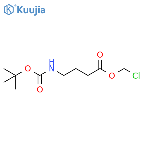 Butanoic acid, 4-[[(1,1-dimethylethoxy)carbonyl]amino]-, chloromethyl ester structure