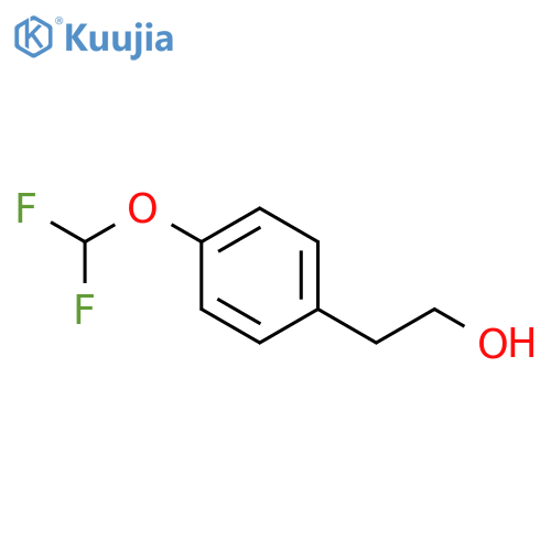 2-4-(difluoromethoxy)phenylethan-1-ol structure