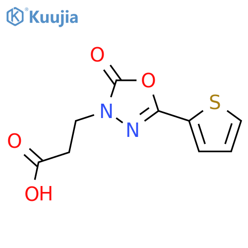 3-2-Oxo-5-(thiophen-2-yl)-2,3-dihydro-1,3,4-oxadiazol-3-ylpropanoic acid structure