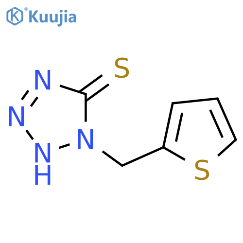 1-(thiophen-2-yl)methyl-1H-1,2,3,4-tetrazole-5-thiol structure