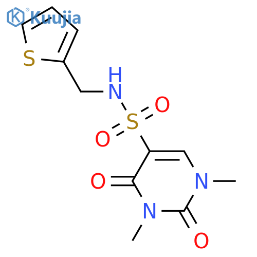 1,3-dimethyl-2,4-dioxo-N-(thiophen-2-yl)methyl-1,2,3,4-tetrahydropyrimidine-5-sulfonamide structure