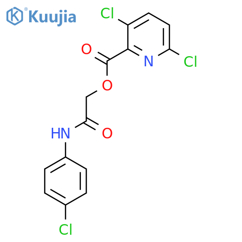 [(4-Chlorophenyl)carbamoyl]methyl 3,6-dichloropyridine-2-carboxylate structure