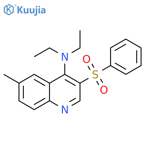 3-(benzenesulfonyl)-N,N-diethyl-6-methylquinolin-4-amine structure