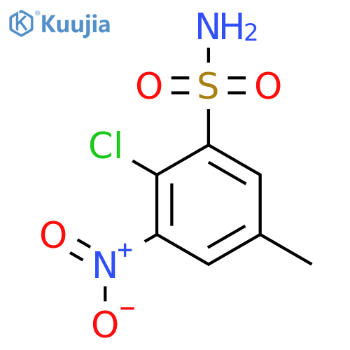 2-chloro-5-methyl-3-nitrobenzene-1-sulfonamide structure