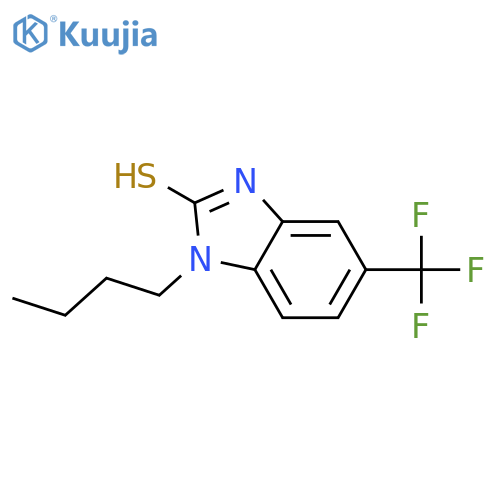 1-Butyl-5-(trifluoromethyl)-1H-1,3-benzodiazole-2-thiol structure