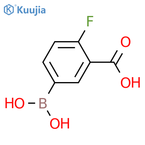 3-Carboxy-4-fluorophenylboronic acid structure