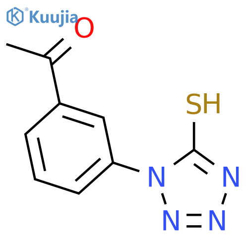 1-3-(5-Mercapto-1H-tetrazol-1-yl)phenylethanone structure