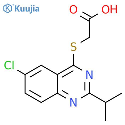 (6-Chloro-2-isopropyl-quinazolin-4-ylsulfanyl)-acetic acid structure