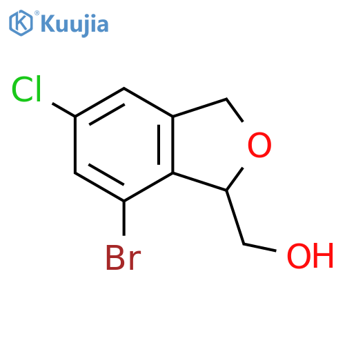 (7-bromo-5-chloro-2,3-dihydro-1-benzofuran-2-yl)methanol structure