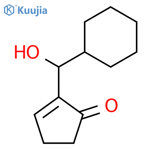 2-Cyclopenten-1-one, 2-(cyclohexylhydroxymethyl)- structure