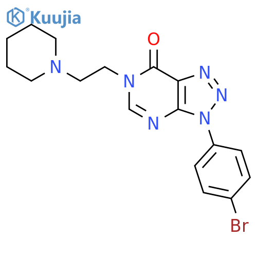 3-(4-bromophenyl)-6-2-(piperidin-1-yl)ethyl-3H,6H,7H-1,2,3triazolo4,5-dpyrimidin-7-one structure