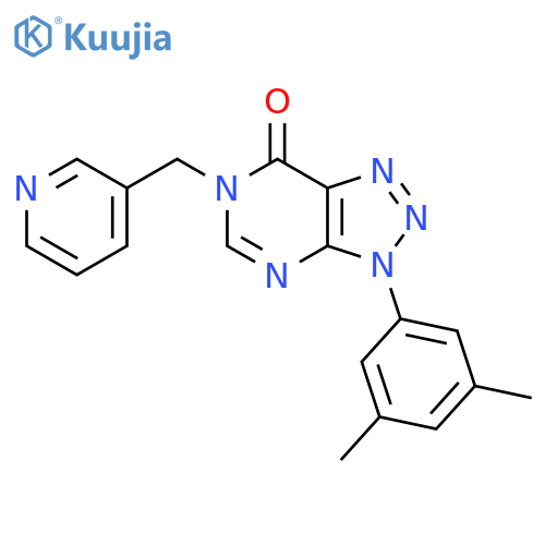 3-(3,5-dimethylphenyl)-6-(pyridin-3-yl)methyl-3H,6H,7H-1,2,3triazolo4,5-dpyrimidin-7-one structure