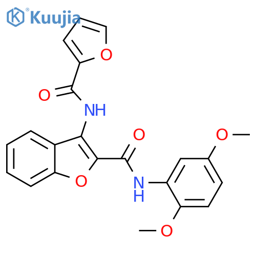 N-(2,5-dimethoxyphenyl)-3-(furan-2-amido)-1-benzofuran-2-carboxamide structure