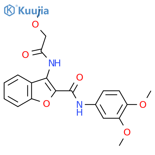 N-(3,4-dimethoxyphenyl)-3-(2-methoxyacetamido)-1-benzofuran-2-carboxamide structure
