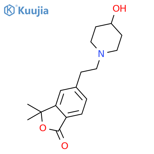 1(3H)-Isobenzofuranone,5-[2-(4-hydroxy-1-piperidinyl)ethyl]-3,3-dimethyl- structure